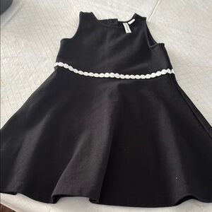 Elegant Black Kids Dress with White Trim
